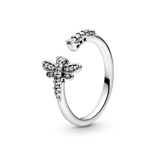 Žaižaruojantis laumžirgio atviras žiedas - Pandora Lietuva