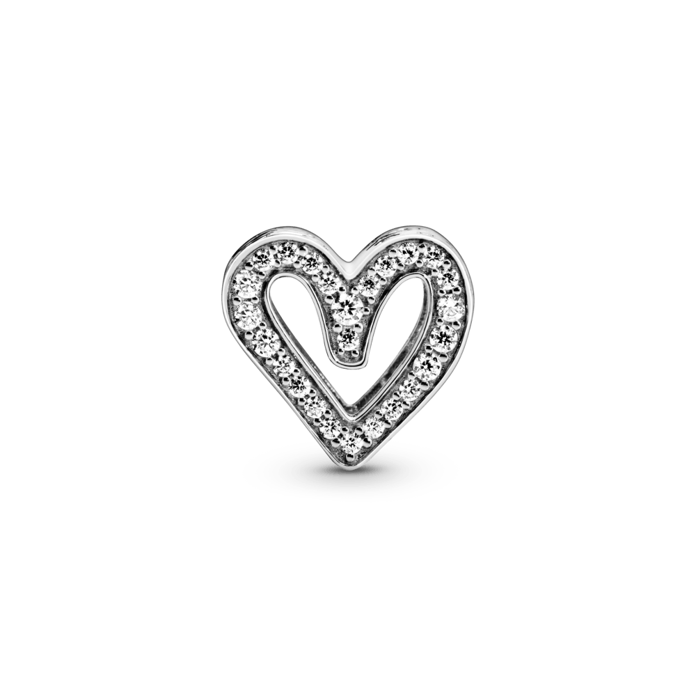 Žaižaruojantis širdelės karoliukas - Pandora Lietuva