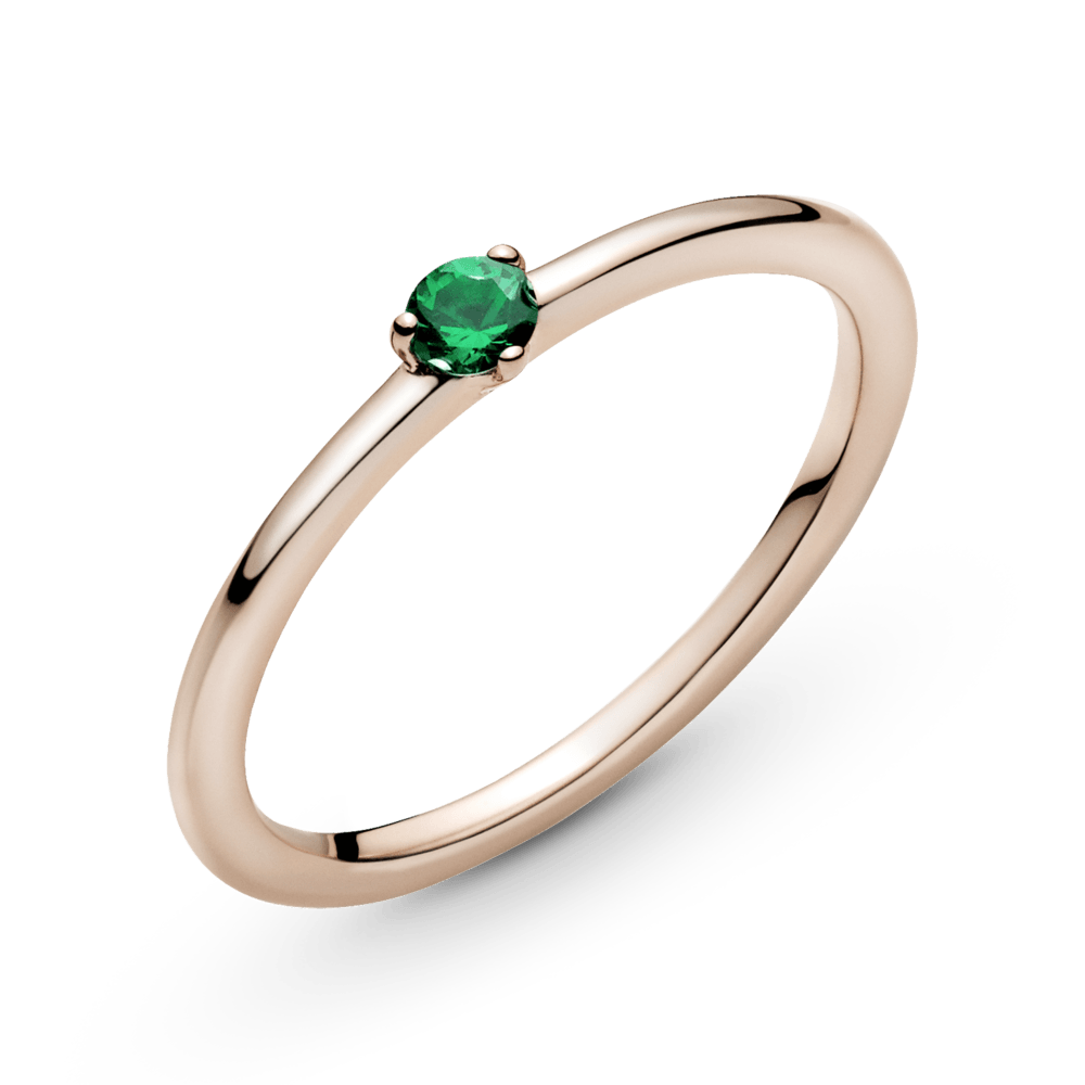 Žalias soliterio žiedas - Pandora LT