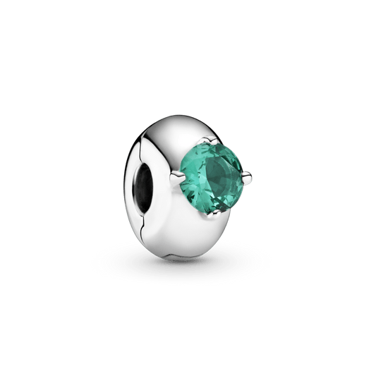 Žaliojo apvalaus soliterio spaustukas - Pandora Lietuva