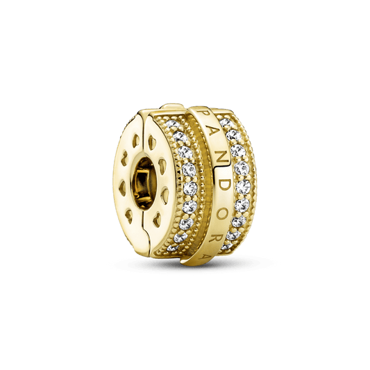 Žėrinčios Pavé Linijos ir Logotipo užspaudžiamas karoliukas - Pandora Lietuva