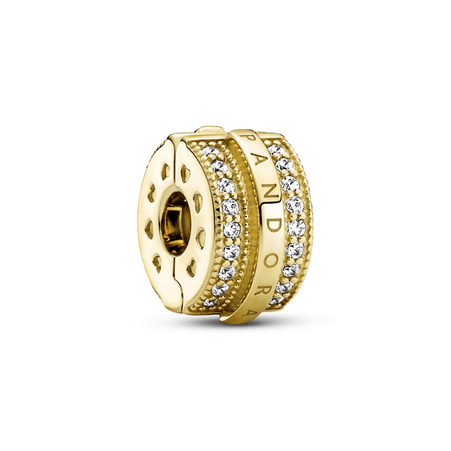 Žėrinčios Pavé Linijos ir Logotipo užspaudžiamas karoliukas - Pandora Lietuva