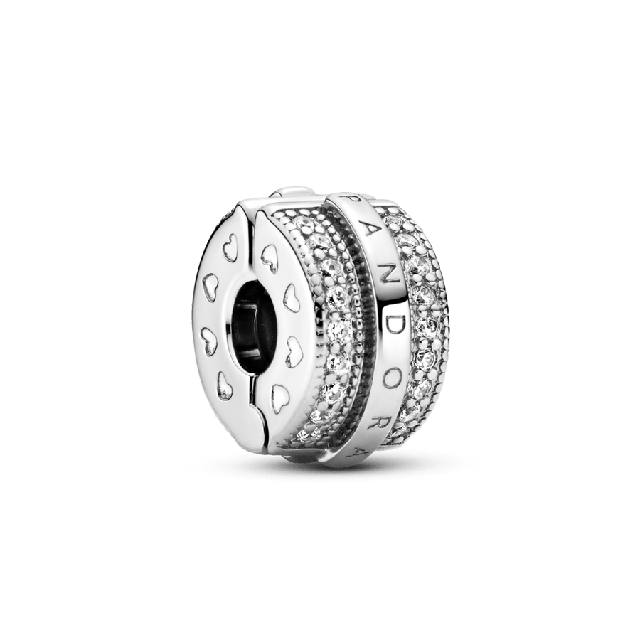 Žėrintis Pavé Linijos ir Logotipo spaustukas - Pandora Lietuva