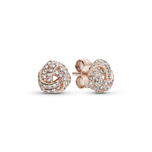 Žėrintys mazgo formos auskarai - Pandora Lietuva