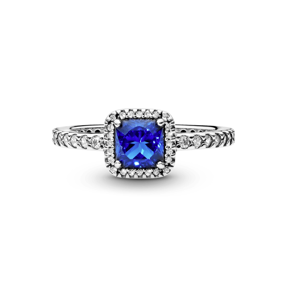 Žiedas Mėlyna Spindinti Aureolė - Pandora Lietuva