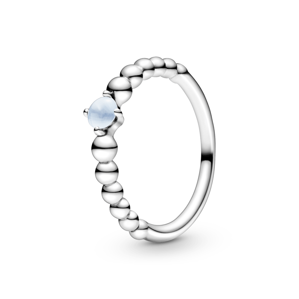 Žiedas su dangaus žydrumo topazu - Pandora LT
