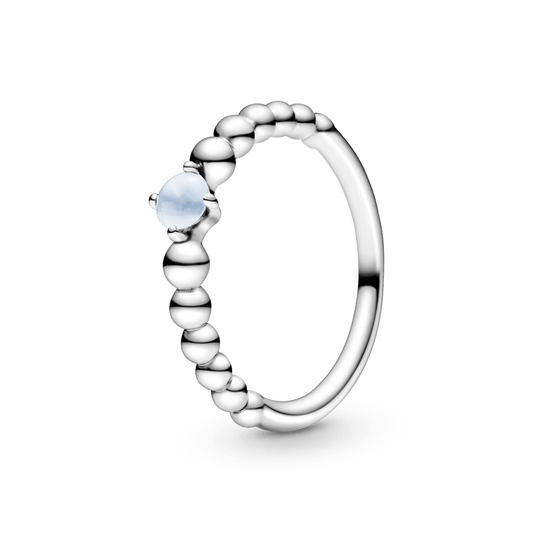 Žiedas su dangaus žydrumo topazu - Pandora LT
