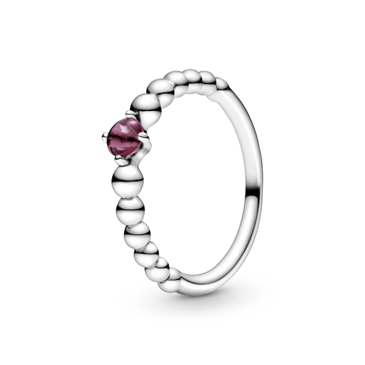 Žiedas su liepsnojančiu raudonu topazu - Pandora Lietuva