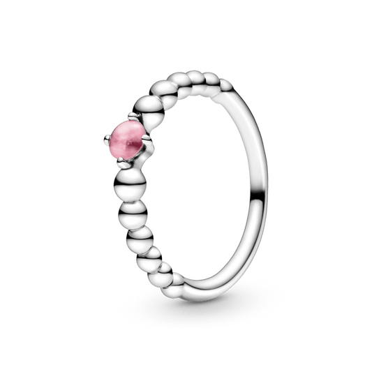 Žiedas su švelniai rausvu topazu - Pandora Lietuva