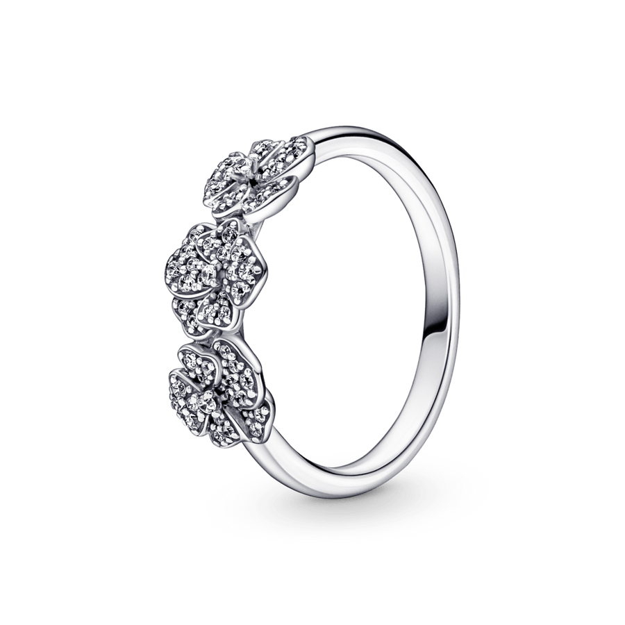 Žiedas – Trys gėlės našlaitės - Pandora LT