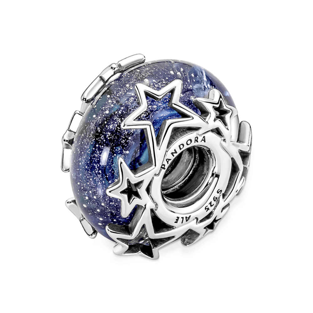 Žvaigždės ir galaktikos mėlynumo murano stiklas - Pandora Lietuva