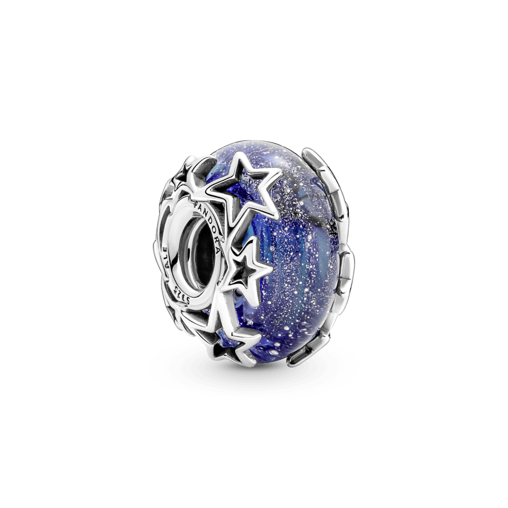Žvaigždės ir galaktikos mėlynumo murano stiklas - Pandora LT