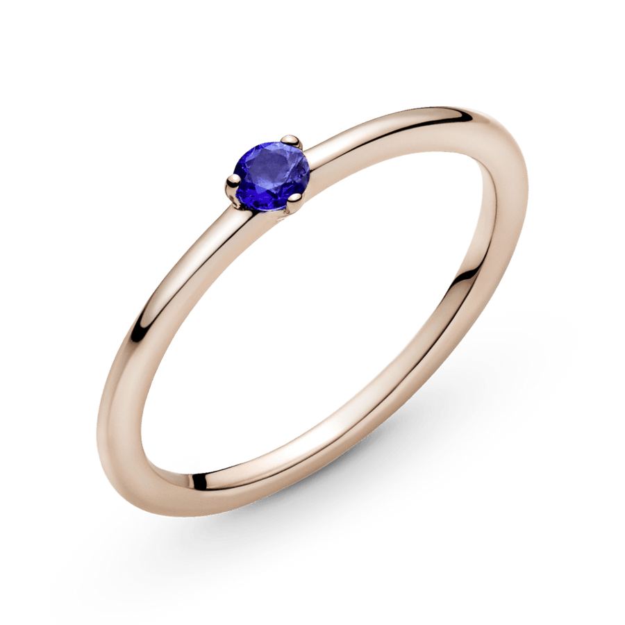 Žvaigždžių mėlynas soliterio žiedas - Pandora LT