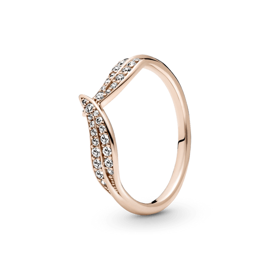 Žvilgantis lapų žiedas - Pandora LT