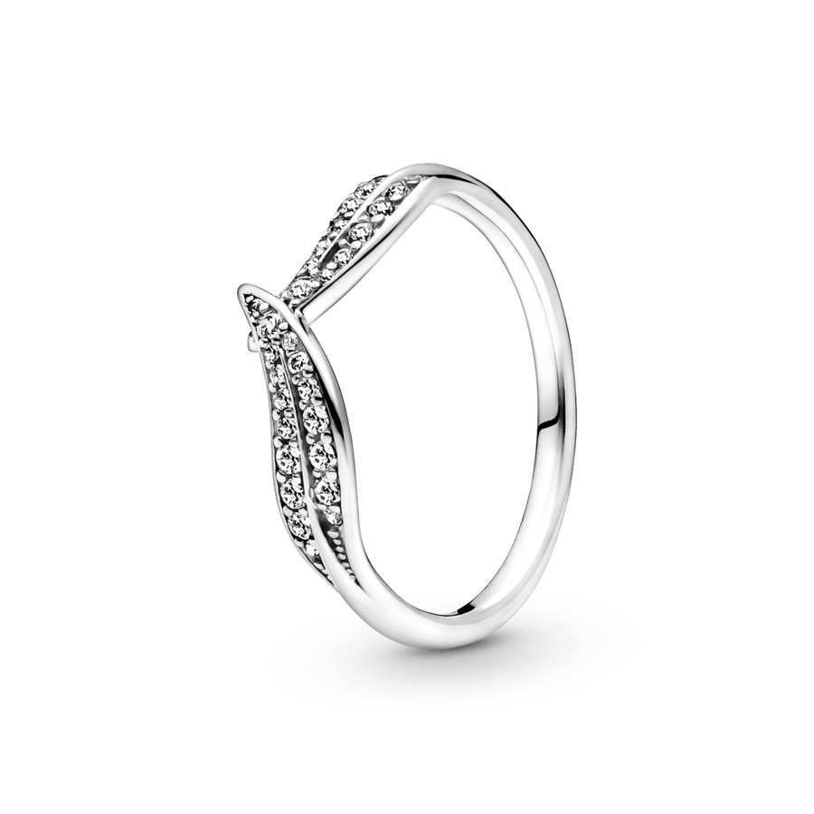 Žvilgantis lapų žiedas - Pandora LT